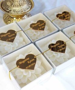 Boîte à bougie fleur cœur