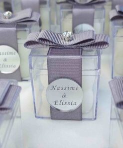 Bougie Ballon Ruban Argenté