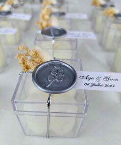 Bougie en Boîte à Sceau en Argent