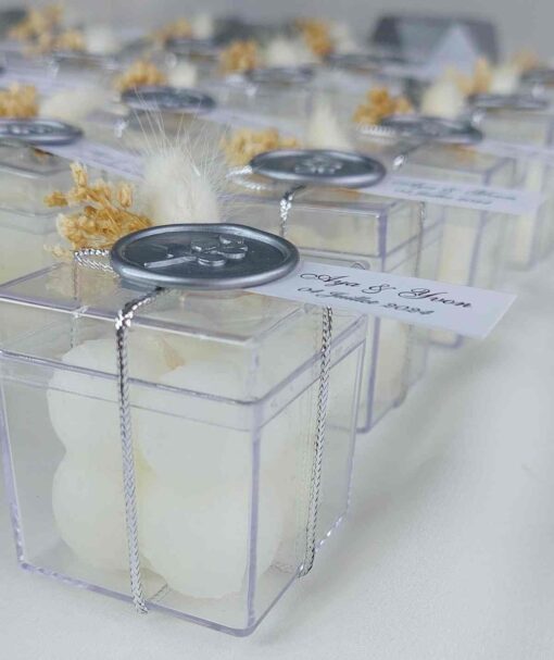 Bougie en Boîte à Sceau en Argent
