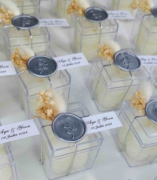 Bougie en Boîte à Sceau en Argent
