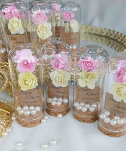 Fleur en Fiole avec Perles