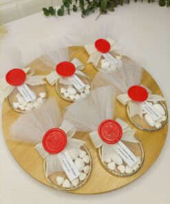 Bonbons de Mariage Avec Bague Scellée Rouge