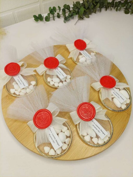 Bonbons de Mariage Avec Bague Scellée Rouge