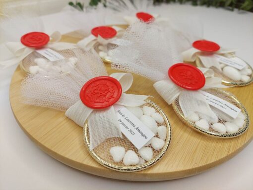 Bonbons de Mariage Avec Bague Scellée Rouge