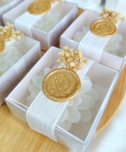 Cadeau Personnel de Bougie de Fleur Scellée de Blé