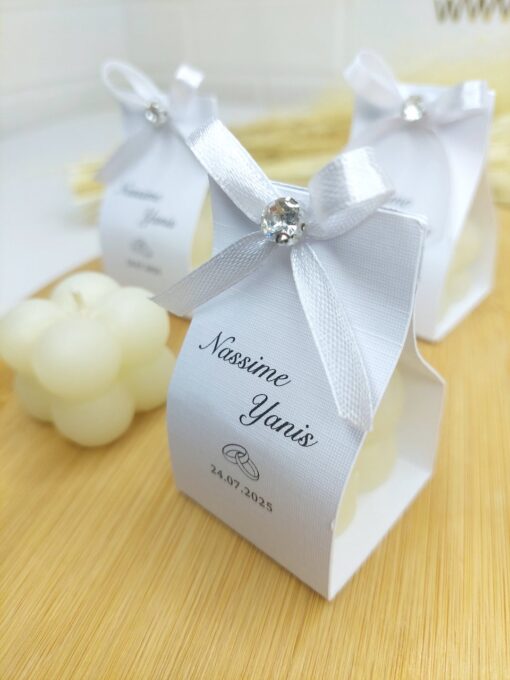 Bougie Cadeau en Papier Texturé