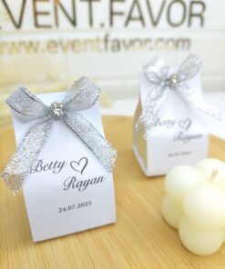 Bougie Personnalisée avec Pierres Argentées