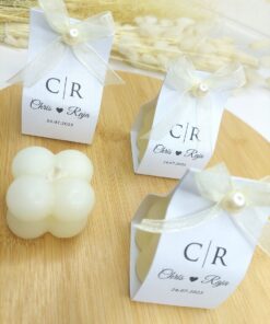 Bougie Personnalisée en Papier Texturé