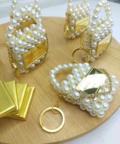 Mini Sac Personnalisé en Chocolat et Perles