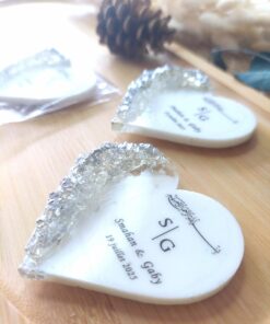 Argent Magnet Coeur Personnalisé