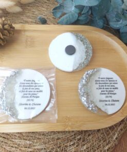 Argent Magnet Personnalisé Rond