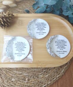 Argent Magnet Personnalisé Rond