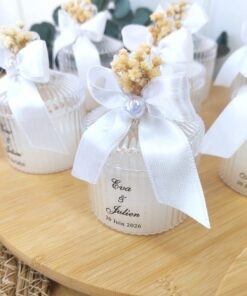 Bougies Ronde Ruban Blanc