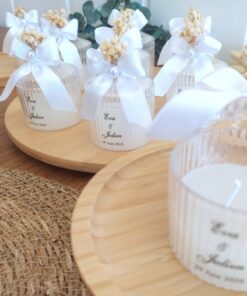 Bougies Ronde Ruban Blanc