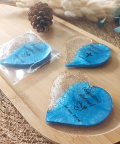 Cœur Bleu Faire Part Magnet