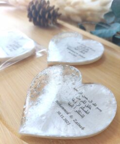 Magnette Personnalisé Cœur Blanc