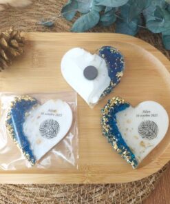 Personnaliser Magnet Cœur Bleu